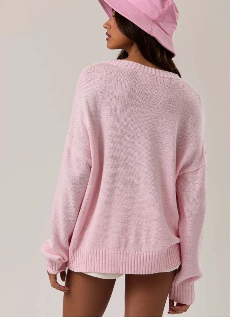 Pink Crewneck Dog Intarsia Sweater - Women Small NEW - Picture 3 of 7